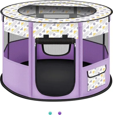 Produktbild von Famanu Faltbare Tragbare Haustierbox - Für Hunde, Katzen, Kaninchen - Medium (91x91x56 cm)