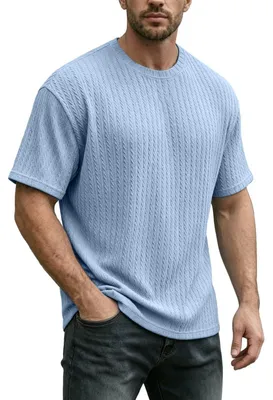 Imagen del producto de Camiseta casual para hombre, cuello redondo