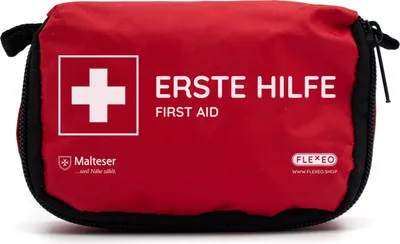 Produktbild von FLEXEO Erste-Hilfe-Set Mini rot, kleines Notfallset für jede Tasche, 1 Stück