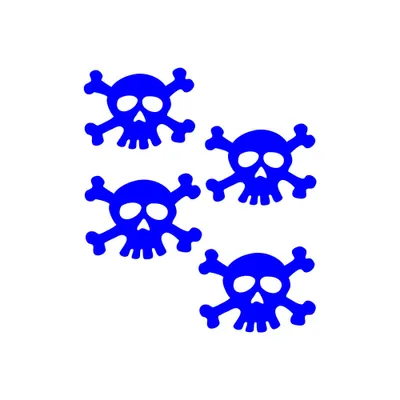 Immagine prodotto di Adesivo adesivo Teschio riflettente Blu