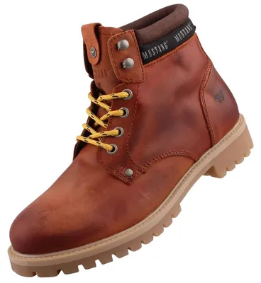 Image de Mustang Herren Leder Stiefel Braun