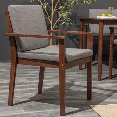 Produktbild von riess-ambiente Gartenstuhl KOPENHAGEN anthrazit braun honey finish Akazie inkl. Kissen stapelbar outdoor