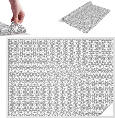 Zdjęcie produktu dla Folia do ochrony prywatności - 146x200 cm - kolorowe szkło / witraż - nieprzezroczysta i dekoracyjna - samoprzylepna dekoracyjna folia do szkła - ochrona przed promieniowaniem UV, łatwa w montażu - geometryczne półkola