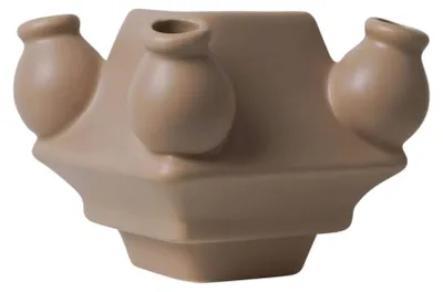Image de Heinen Delfts Blauw – Vase à tulipes, collection "Stapelgekte" – Beige – Partie centrale – 10 cm