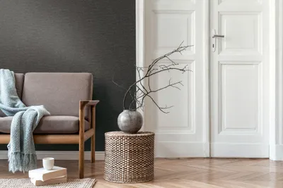 Produktbild von Strukturtapete Sandoptik Schwarz - Vliestapete modern elegant - Wandtapete livingwalls (KG-174649)