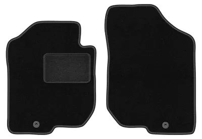 Immagine prodotto di Tappetini anteriori in moquette per Kia Carens III 2006-2010 (monovolume) – 2 pezzi, neri, su misura – Wielganizator LUX