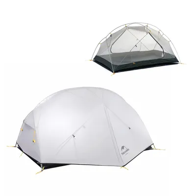 Produktbild von Naturehike Mongar 2 leichtes 2-Personen-Zelt – freistehendes 3-Jahreszeiten-Zelt mit 4000 mm Wassersäule, 7001 Aluminiumgestänge und zwei Eingängen