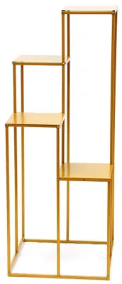 Immagine prodotto di Supporto per fiori dorato - Quattro livelli per vasi