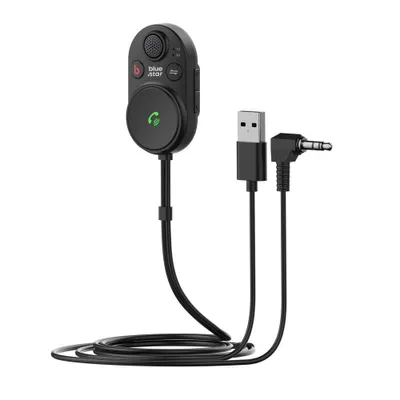 Immagine prodotto di trasmettitore FM Bluetooth 2-in-1 in nero Connessioni USB -A, mini-jack 3,5 mm
