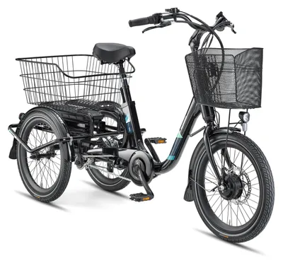 Produktbild von Telefunken TC550 E-Dreirad Elektrofahrrad / Pedelec mit 3-Gang-Nabenschaltung, Fahrradkorb & Seitenschwung, 536,5Wh Akku