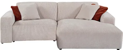 Zdjęcie produktu dla Sofa narożna - Narożnik prawy - Sztruks - Beżowy - TIRONO by Maison Céphy