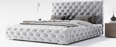 Obrázok produktu pre Manželská posteľ 200x200 cm Paris - Chesterfiled, zamat, úložný priestor - čalúnená posteľ s roštom - svetlošedá