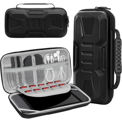 Imagen del producto de Funda protectora y bolsa de viaje para Nintendo Switch 2, con capacidad para 10 juegos, color