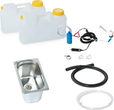 Produktbild von 12V Miniküche Campingküche Küchenblock Bausatz Spüle 265x160x150 mm Novo womo