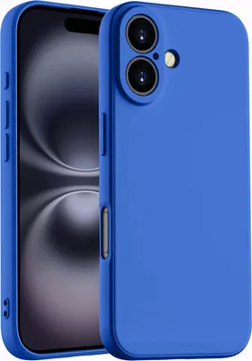 Immagine prodotto di Custodia per iPhone 16 Plus Custodia in gomma antiurto in morbido silicone liquido Blu