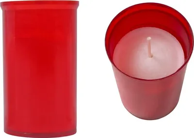 Image de Bougie funéraire rouge Brûleur de jour Lumière funéraire Bougie de deuil Lampe funéraire Décoration funéraire