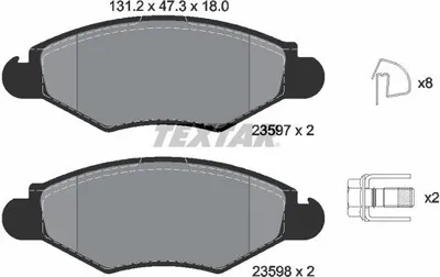 Produktbild von Textar Bremsbeläge vorne für Citroen Xsara Peugeot 206 1,1-1,9 + D HDi