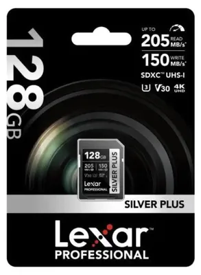Immagine prodotto di Scheda SD LEXAR Silver Plus UHS-1 128 GB V30 R205/W150