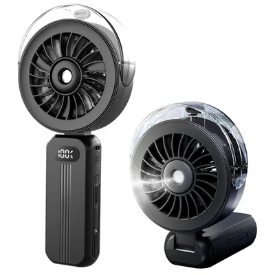 Produktbild von Tragbarer Hand-Sprühventilator, wiederaufladbarer Mini-Handventilator, 4 Stufen, USB-Sprühventilator, batteriebetriebener Kühl-Nebel-Ventilator