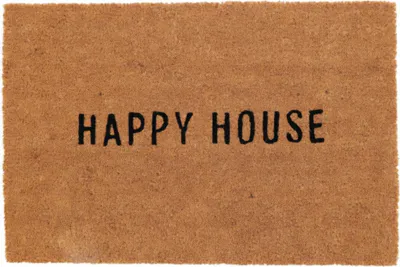 Obrázek produktu pro Kokosová rohožka s nápisem HAPPY HOUSE, 59 x 39 cm