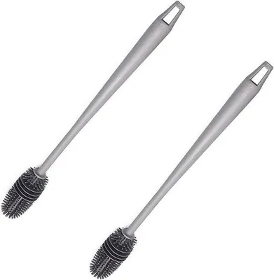 Produktbild von Famanu Flaschenbürsten Set - Lange Stiele & Weiche Silikonborsten