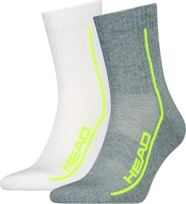 Image de Head 701229021 Chaussettes courtes 2 unités Blanc,Gris EU 43-46 Hommes,Femmes Blanc,Gris EU 43-46