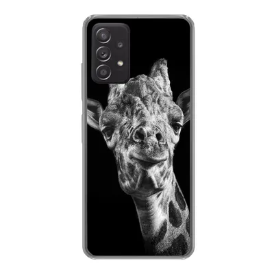 Produktbild von MuchoWow® Handyhülle Schutzhülle Hülle für Samsung Galaxy A53 5G Giraffe - Tier - Schwarz - Weiß Silikon Softcase Handy Hülle - Schutzabdeckung