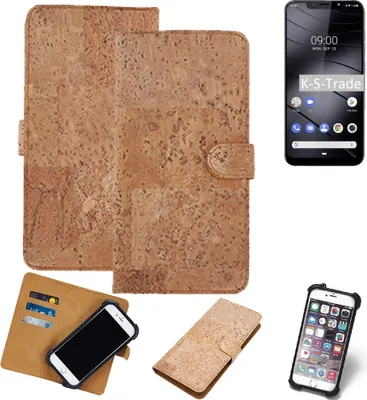Produktbild von K-S-Trade Hülle kompatibel mit Gigaset GS195  Kork Handyhülle Cover  Schutzhülle TPU Case Bumper in Hellbraun, (1x)