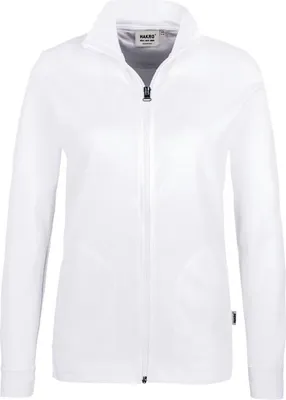Produktbild von HAKRO Interlock Sweatjacke Damen #227 Gr. M weiß