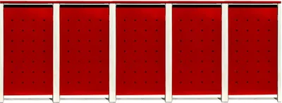 Produktbild von 5 Tailor Mülltonnenboxen Basic für 240 Liter Tonnen / Stanzung 1 / Rot / Grau