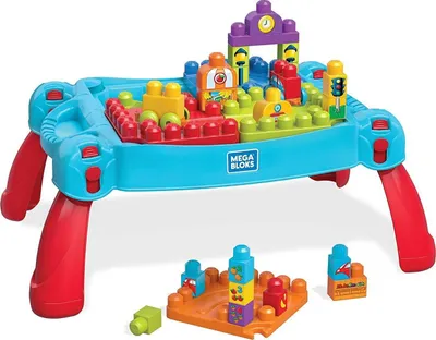 Immagine prodotto di MEGA Bloks - Tavolo per blocchi da costruzione "Costruisci e impara" F
