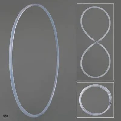 Immagine prodotto di Faltbarer Hula Hoop Rohling, PP (polipropilene) 19mm, trasparente, Ø90cm