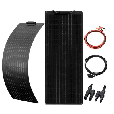 Obrázek produktu pro Sada solárních panelů, výkon 50W / 100W, monokrystalický křemík, vodotěsné provedení, 12V 100W solární sada