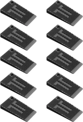 Image de Cales en plastique pour meubles et portes - Lot de 10 cales antidérapantes, supports réglables et butoirs de porte pour plus de stabilité et de protection