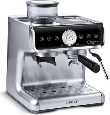 Produktbild von Polti Coffea G50S, Espressomaschine, 2,8 l, Kaffeebohnen, Gemahlener Kaffee, Eingebautes Mahlwerk, 1550 W, Silber