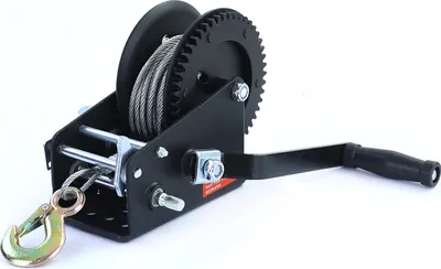 Produktbild von Profi Seilwinde Handwinde mit Drahtseil 1500 kg 10 Meter schwarz