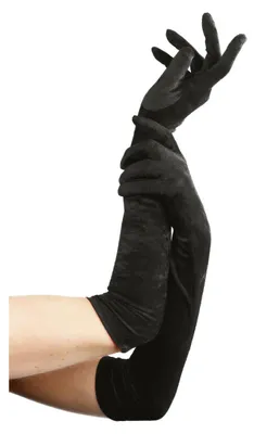 Produktbild von Extra lange Schwarze Elegante Kostümhandschuhe, ca. 50 cm, Einheitsgröße