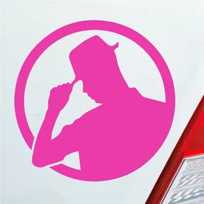 Produktbild von Auto Aufkleber Gentleman Mann Man Tuning JDM 10x10 cm Pink Sticker Heckscheibenaufkleber