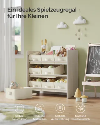 Produktbild von SONGMICS Kinderregal, Spielzeugregal, 9 Aufbewahrungsboxen aus Vliesstoff