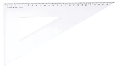 Produktbild von Aristo Dreieck 60 Grad ohne Facette Hypotenuse 31.1 cm, Teilung 26.9 cm