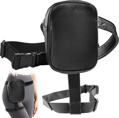 Produktbild von Schwimmweste aus Kunstleder für Damen - für Wandern, Laufen, Radfahren, Camping - schwarz - Einheitsgröße.