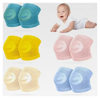 Produktbild von 5 Paar Knieschoner für Babys mit Gummipunkten, rutschfest und aus Baumwolle, Krabbelhilfe für Unisex-Babys