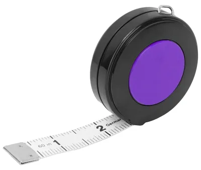 Produktbild von Maßband - Einziehbares und flexibles Bandmaß - Zum Nähen und Messen von Körpermaßen - 150 cm - Lila