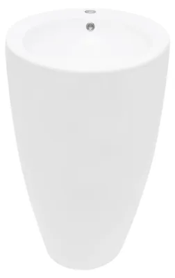 Obrázok produktu pre SAT Fusion, samostatne stojaca umývadlová misa, biela, výška 85 cm, priemer 50 cm