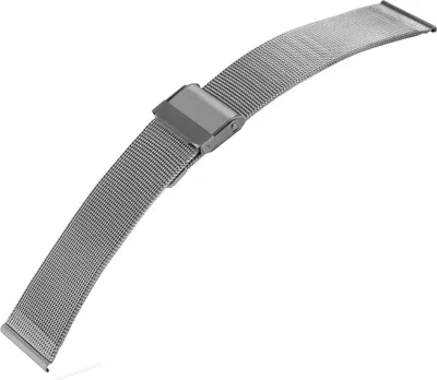 Produktbild von Minott | Uhrenarmband Milanaise silberfarben Ersatzband | Edelstahl, Stegbreite:18mm