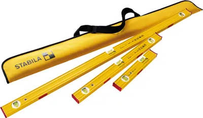 Image de Stabila PRO SET 80 ASM 19716 Jeu de niveaux à bulle 30 cm, 60 cm, 120 cm 0,5 mm/m