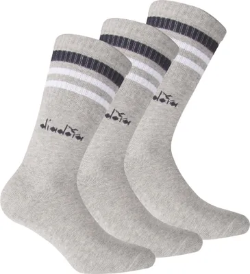 Produktbild von Diadora Uni Tennissocken - 3er Pack, Logo, Streifen Grau 39-42