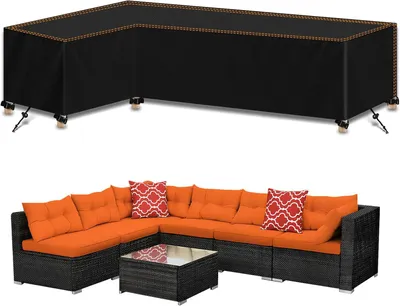 Immagine prodotto di Telo di copertura a forma di L, impermeabile, dimensioni 270 x 210 cm, per mobili da giardino