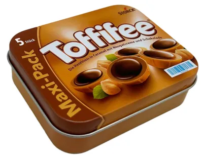 Produktbild von Tanner Kaufmannsladen Zubehör Toffifee 5 Stück Holz Metalldose lebensmittelecht
