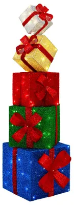 Immagine prodotto di Confezione regalo decorazione natalizia 5 pz 125 LED